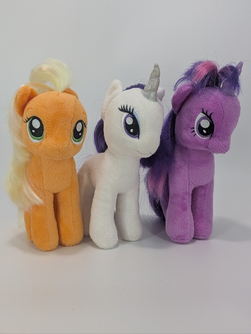 Ty My Little Pony Apple Jack, Twilight Sparkle, and Rarity Plushies